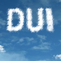 DUI cloud word with a blue sky DUI cloud word with a blue sky